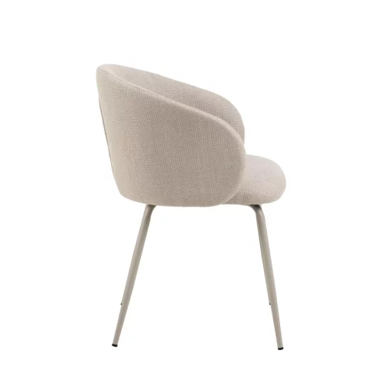 Krzesło tapicerowane ZANE beżowe - nogi beżowe - Zdjęcie 5