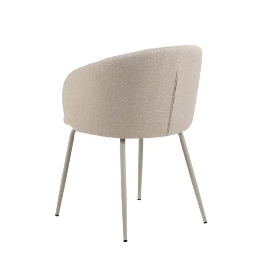 Krzesło tapicerowane ZANE beżowe - nogi beżowe - Zdjęcie 2
