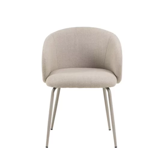Krzesło tapicerowane ZANE beżowe - nogi beżowe - Zdjęcie 3