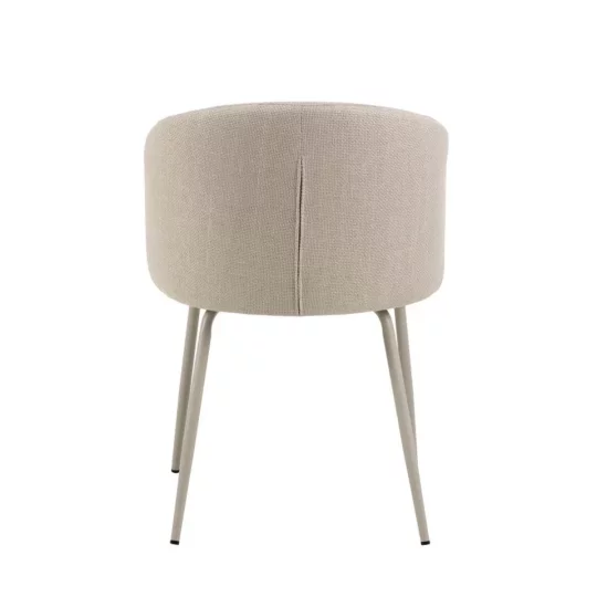 Krzesło tapicerowane ZANE beżowe - nogi beżowe - Zdjęcie 4