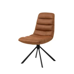 Krzesło z ekoskóry MONTI brązowe