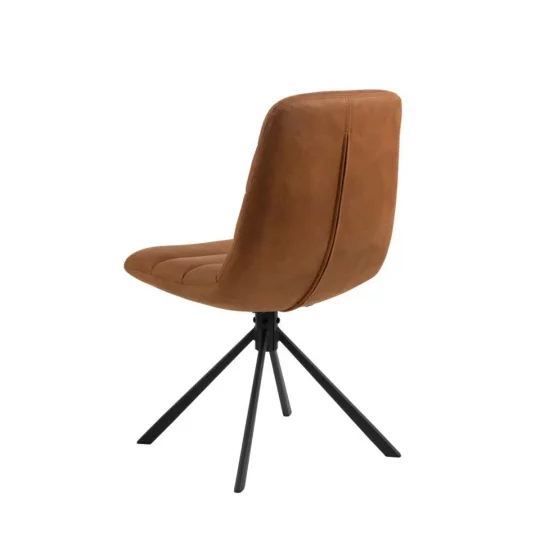 Krzesło z ekoskóry MONTI brązowe - Zdjęcie 2