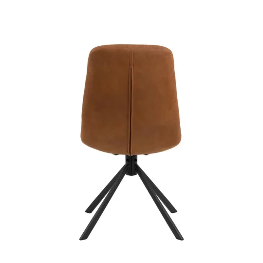 Krzesło z ekoskóry MONTI brązowe - Zdjęcie 4