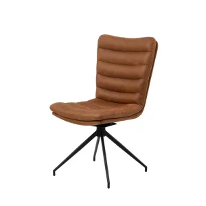 Krzesło z ekoskóry ELIO brązowe