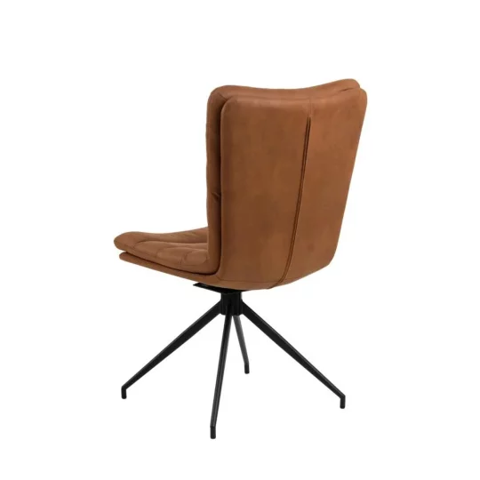 Krzesło z ekoskóry ELIO brązowe - Zdjęcie 4