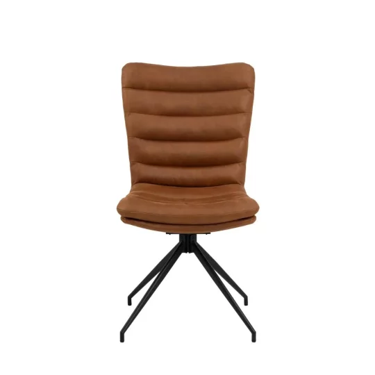 Krzesło z ekoskóry ELIO brązowe - Zdjęcie 2