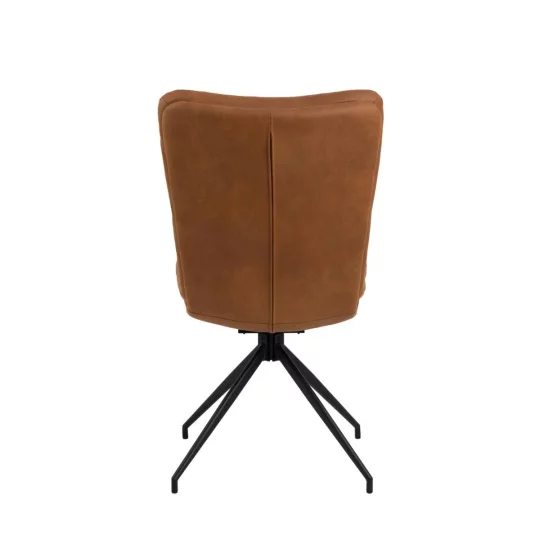 Krzesło z ekoskóry ELIO brązowe - Zdjęcie 5