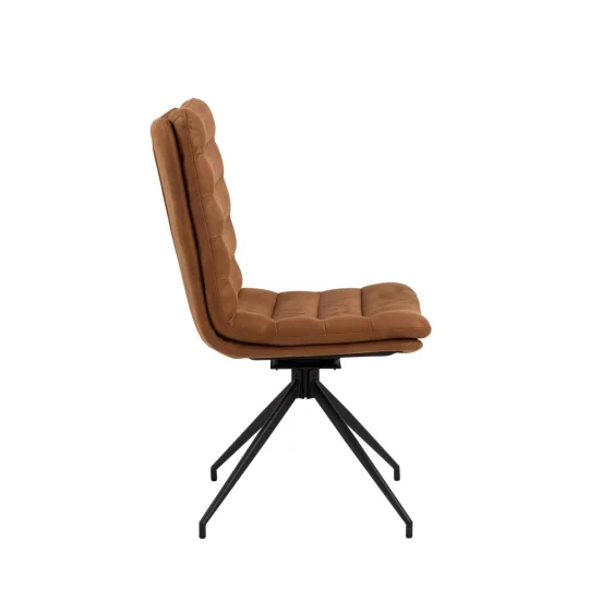 Krzesło z ekoskóry ELIO brązowe - Zdjęcie 3