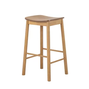 Hoker bez oparcia KAMI drewniany