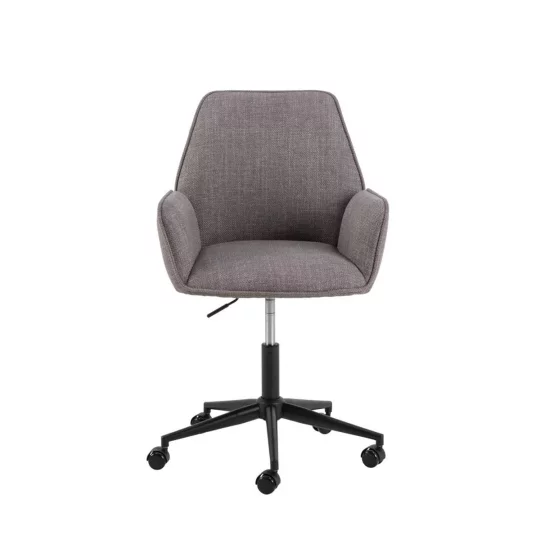 Krzesło biurowe tapicerowane VERMONT jasnobrązowe - Zdjęcie 4