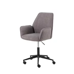 Krzesło biurowe tapicerowane VERMONT jasnobrązowe