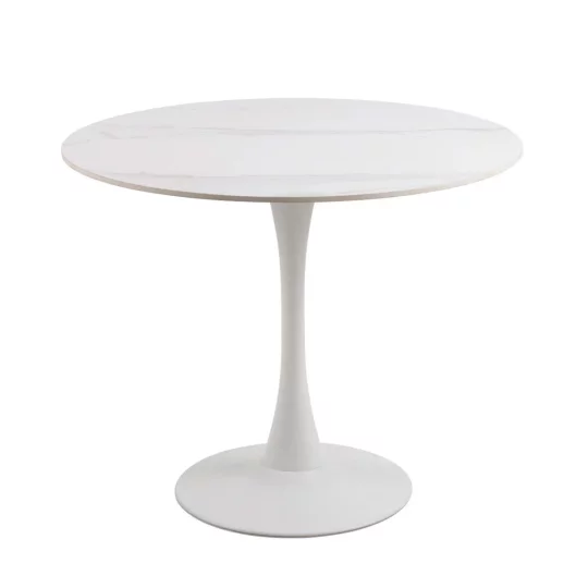 Stół okrągły LAURENT fi 90 biały