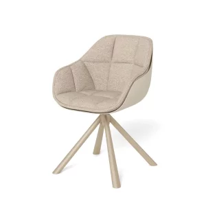 Krzesło tapicerowane VENICE beżowe - beżowe nogi