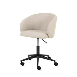 Krzesło biurowe tapicerowane ZANE beżowe