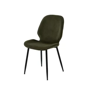 Krzesło tapicerowane DAVOS ciemnozielone