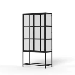 Witryna ZAKARIA 77x35x150 czarna