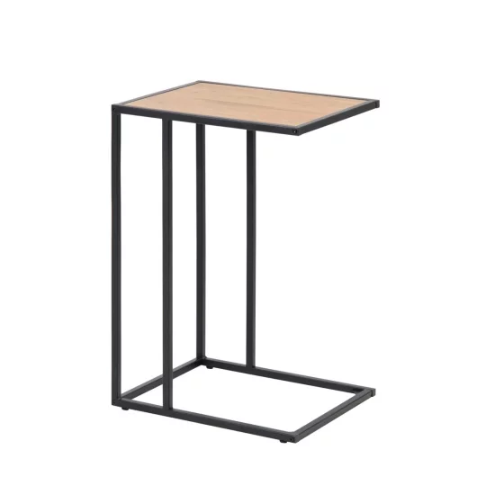 Stolik kawowy ZAKARIA 43x35 drewniany/czarny