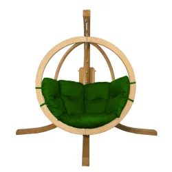 Fotel ogrodowy wiszący SWING POD komplet Zielony