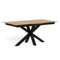 Stół rozkładany RITA 168/210x90 drewniany - czarna noga