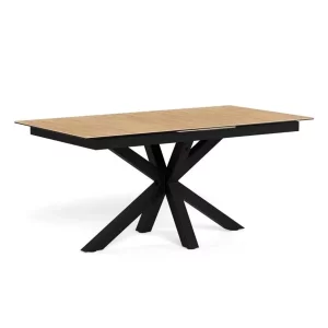 Stół rozkładany RITA 168/210x90 drewniany - czarna noga