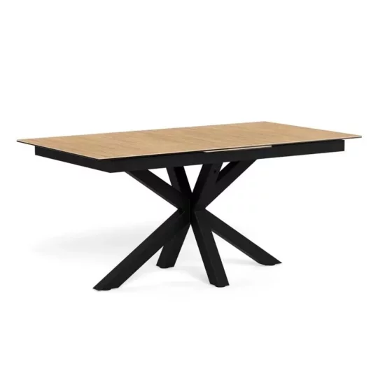 Stół rozkładany RITA 168/210x90 drewniany - czarna noga