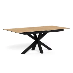 Stół rozkładany RITA 200/240x100 drewniany - czarna noga