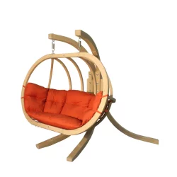 Fotel ogrodowy wiszący SWING POD XL komplet Czerwony