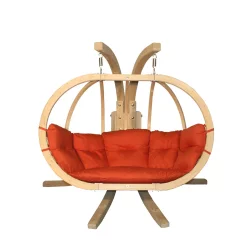 Fotel ogrodowy wiszący SWING POD XL komplet Czerwony