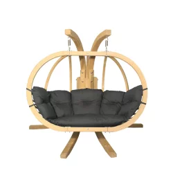 Fotel ogrodowy wiszący SWING POD XL komplet Grafitowy