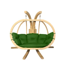Fotel ogrodowy wiszący SWING POD XL komplet Zielony