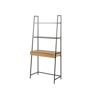 Biurko z regałem ZAKARIA 77x175 okleina dębowa