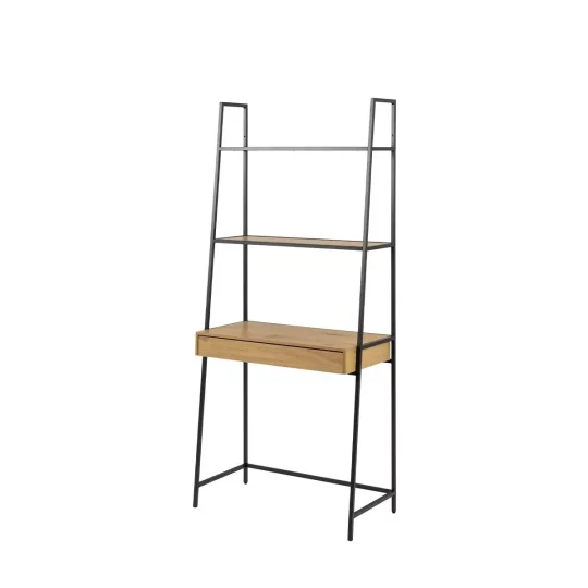 Biurko z regałem ZAKARIA 77x175 okleina dębowa