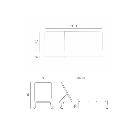Leżak Nardi PLANO - Zdjęcie 14