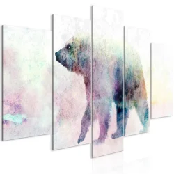 Obraz - Samotny niedźwiedź (5-częściowy) szeroki
