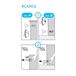 Przyłącze węża 3/4" RCANS3 Arves Jasny bazalt