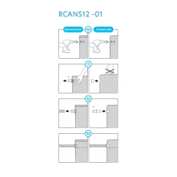 Zestaw przyłączeniowy zbiornika RCANS12 Arves Jasny bazalt