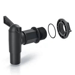 Kranik do zbiornika na deszczówkę ITAP2 Cantap Czarny