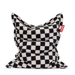 Pufa Fatboy slim teddy Czarno-beżowy