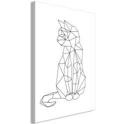 Obraz - Geometryczny kot (1-częściowy) pionowy