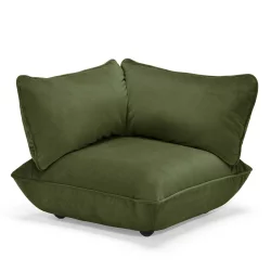Narożnik Fatboy sumo corner seat velvet Ciemnozielony