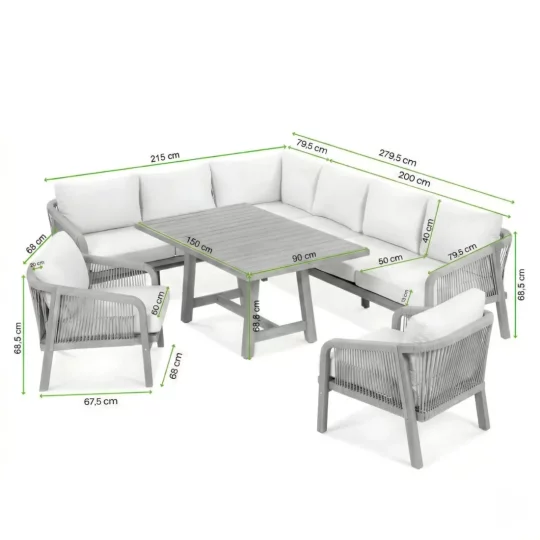 Narożnik MARIGOLD DINING +2x FOTEL - Zdjęcie 2