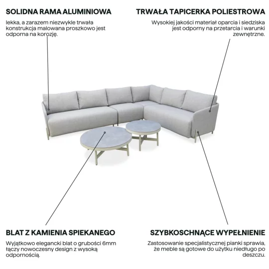 Narożnik AURA CAFFE GREY - Zdjęcie 4