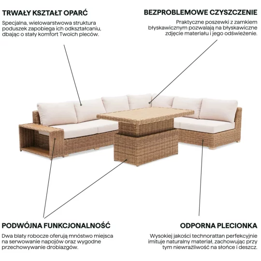 Narożnik DELHI BEIGE - Zdjęcie 4