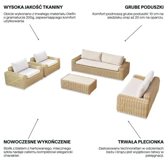 Zestaw JAKARTA CAFFE MAX BEIGE - Zdjęcie 7