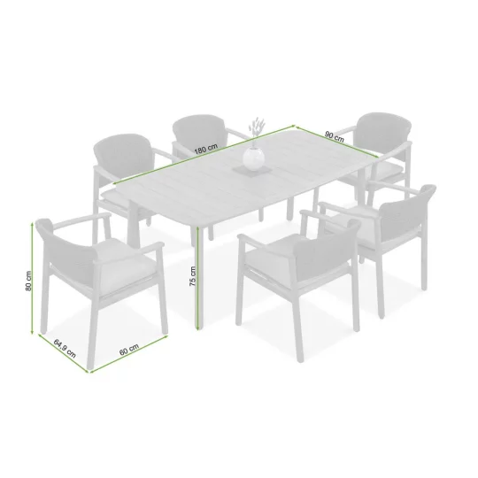 Zestaw DOVER 6+1 DINING - Zdjęcie 13