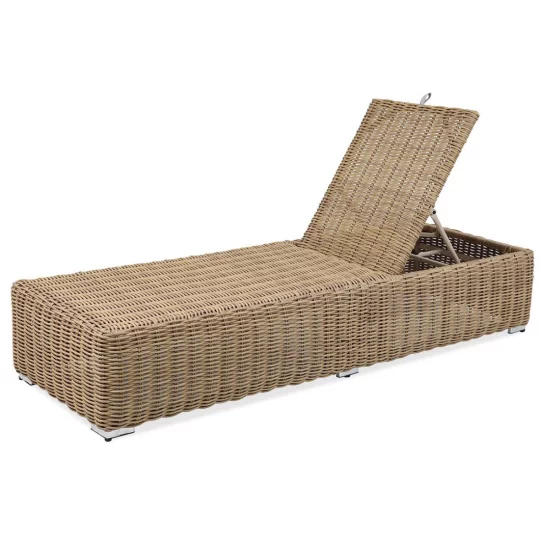 Leżak JAKARTA Z PODUSZKĄ BEIGE - Zdjęcie 2