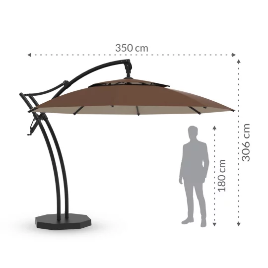 Parasol ogrodowy IBIZA fi 3,5m - Zdjęcie 2