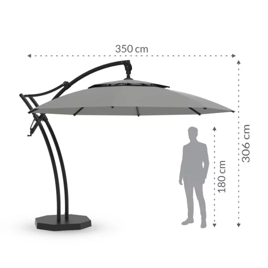 Parasol ogrodowy IBIZA fi 3,5m - Zdjęcie 2