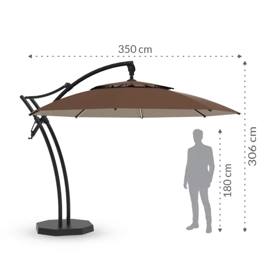 Parasol ogrodowy IBIZA fi 3,5m - Zdjęcie 2