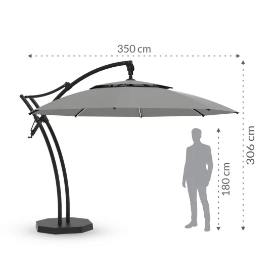 Parasol ogrodowy IBIZA fi 3,5m - Zdjęcie 2